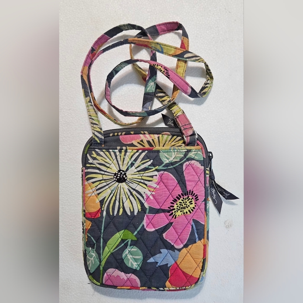 💜🩷Vera Bradley Crossbody Purse Bag Quilted‎ Floral🤎💜